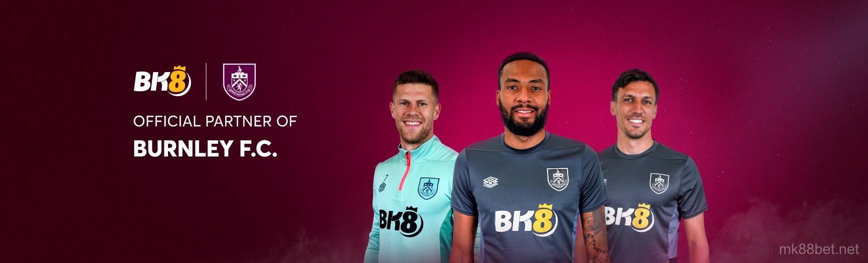 MK88 Đối tác chính thức của Burnley FC